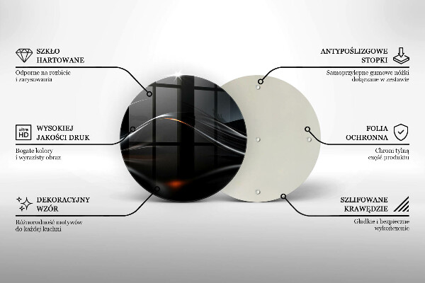 Üveg vágódeszka Absztrakt 3D-s tervezés