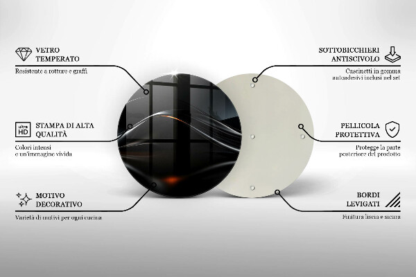 Üveg vágódeszka Absztrakt 3D-s tervezés