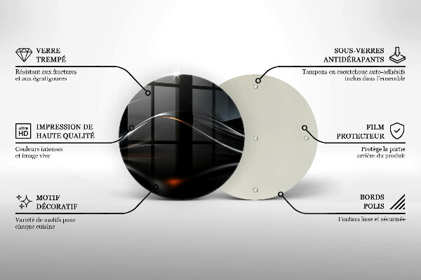 Üveg vágódeszka Absztrakt 3D-s tervezés