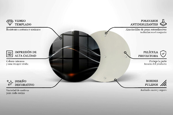 Üveg vágódeszka Absztrakt 3D-s tervezés
