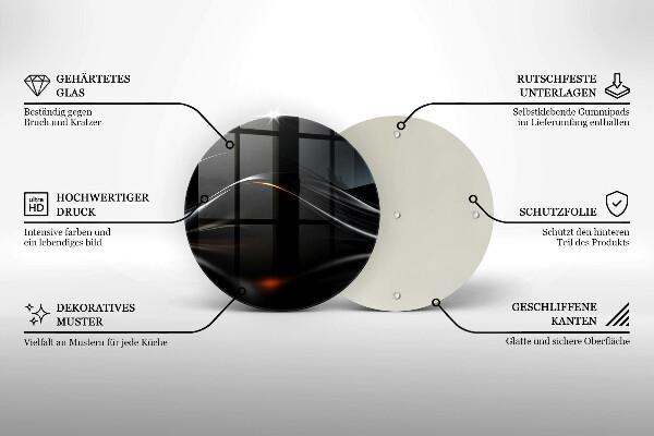 Üveg vágódeszka Absztrakt 3D-s tervezés