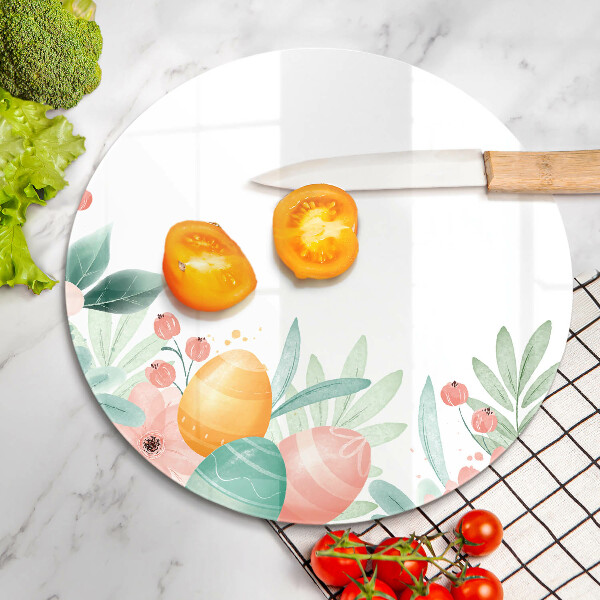 Üveg vágódeszka húsvéti tojás