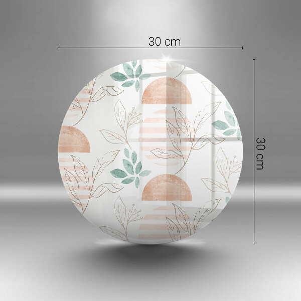 Üveg vágódeszka Boho levelek minta