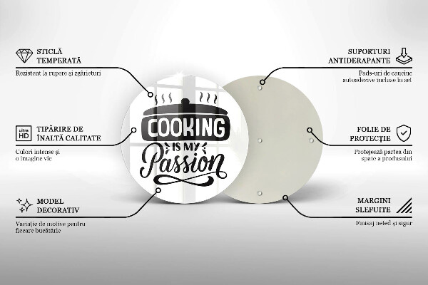 Üveg vágódeszka A főzés a szenvedélyem