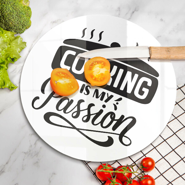 Üveg vágódeszka A főzés a szenvedélyem