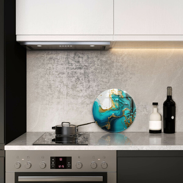 Üveg vágódeszka Türkiz absztrakció