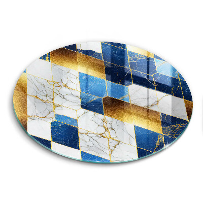 Üveg vágódeszka Arany márványrombuszok