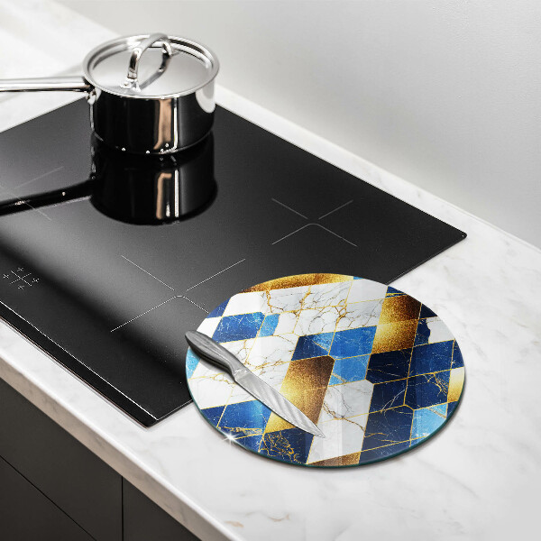 Üveg vágódeszka Arany márványrombuszok