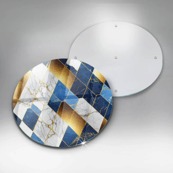 Üveg vágódeszka Arany márványrombuszok