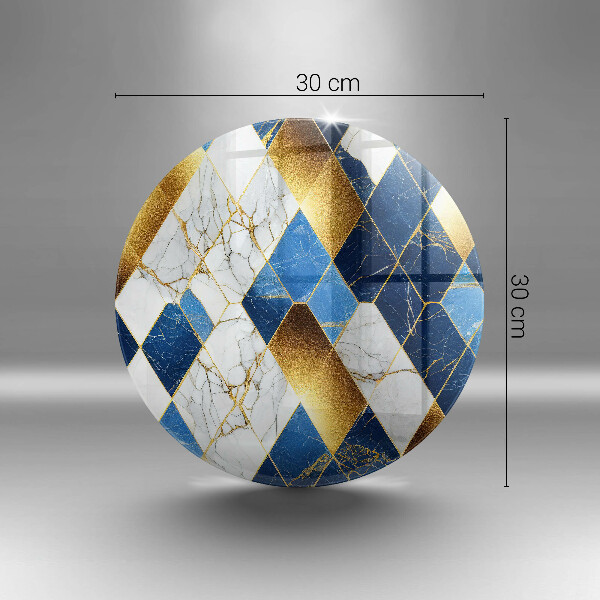 Üveg vágódeszka Arany márványrombuszok