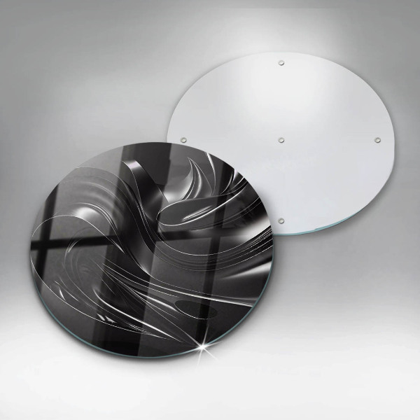 Üveg vágódeszka Absztrakt fekete massza