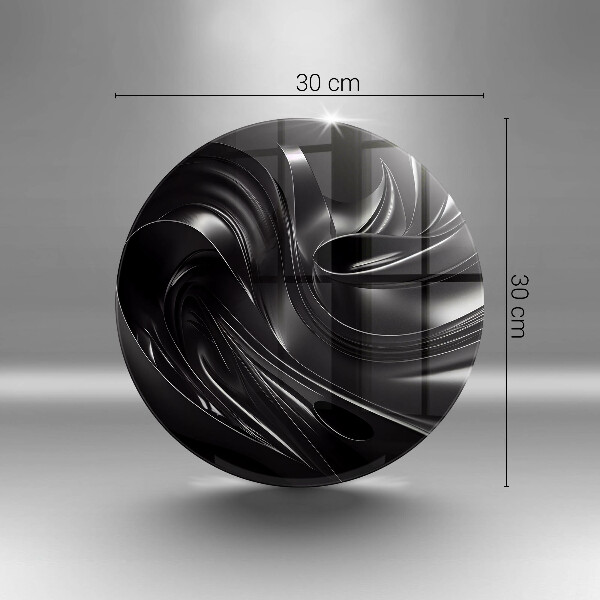 Üveg vágódeszka Absztrakt fekete massza