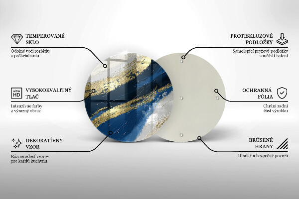 Üveg vágódeszka Textúra arannyal