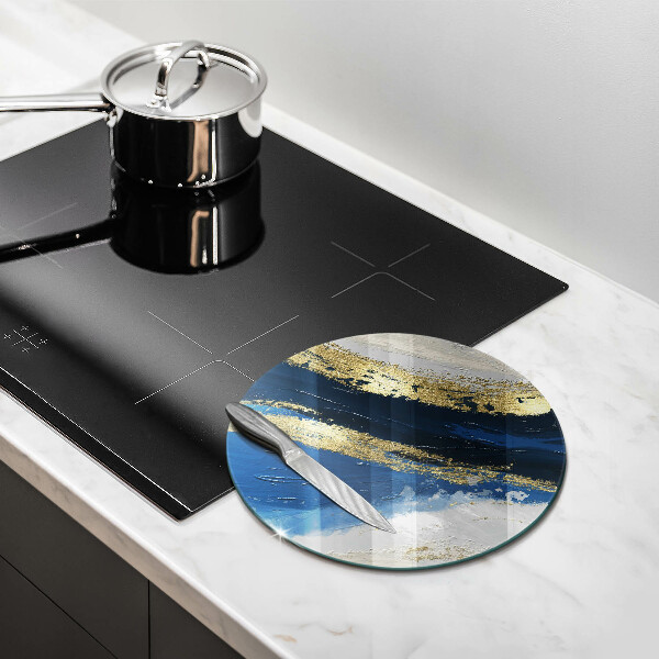 Üveg vágódeszka Textúra arannyal