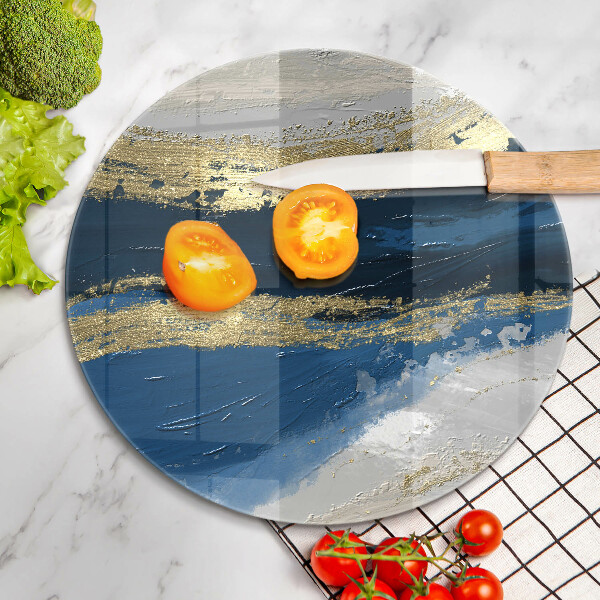 Üveg vágódeszka Textúra arannyal