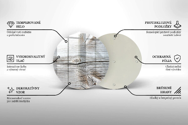 Üveg vágódeszka Világos fa szerkezet
