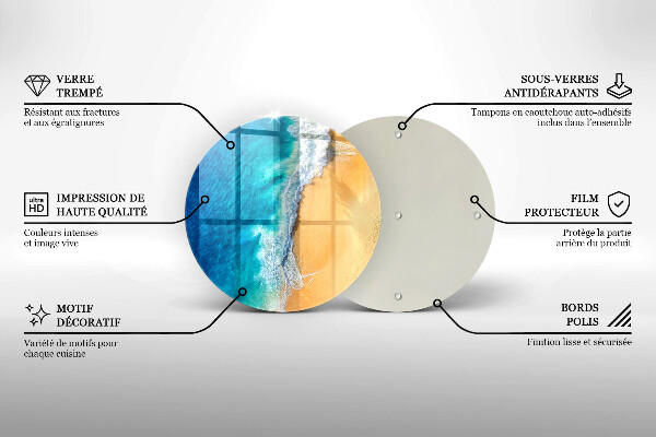 Üveg vágódeszka Strand és tenger