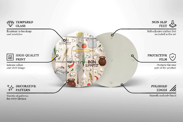 Üveg vágódeszka Konyha illusztráció