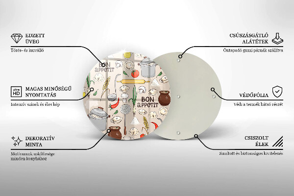 Üveg vágódeszka Konyha illusztráció