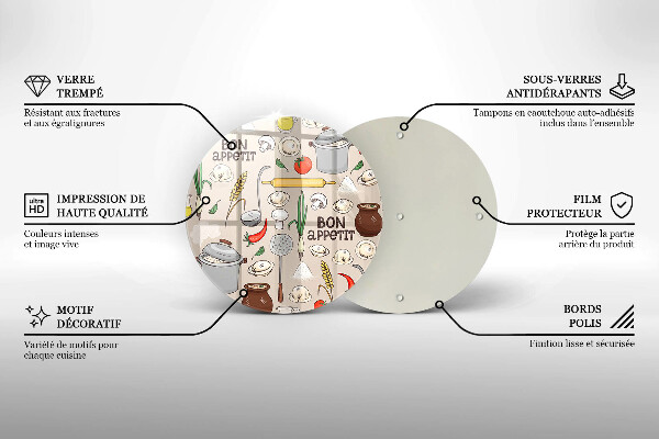 Üveg vágódeszka Konyha illusztráció