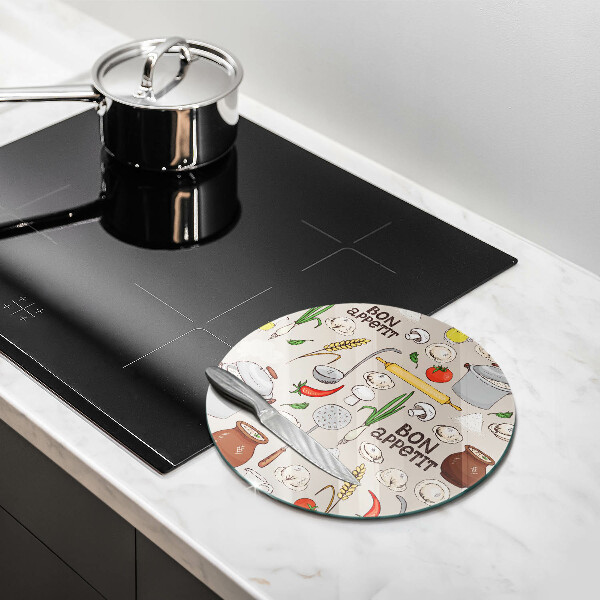 Üveg vágódeszka Konyha illusztráció