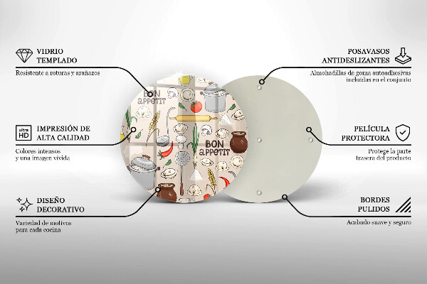 Üveg vágódeszka Konyha illusztráció