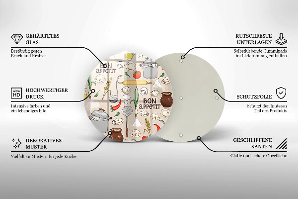 Üveg vágódeszka Konyha illusztráció