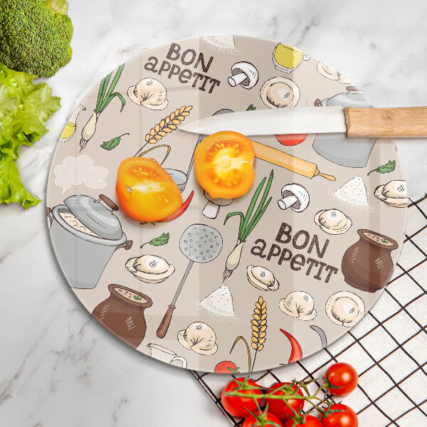 Üveg vágódeszka Konyha illusztráció