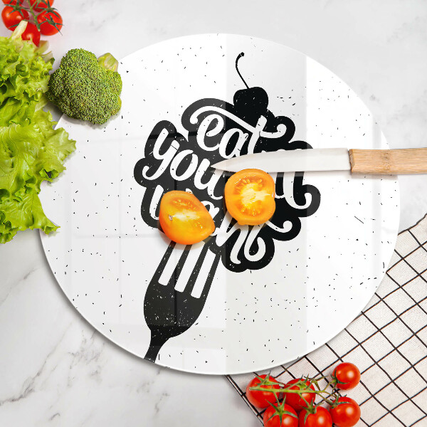 Üveg vágódeszka Eat all you want
