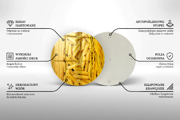 Üveg vágódeszka Tészta