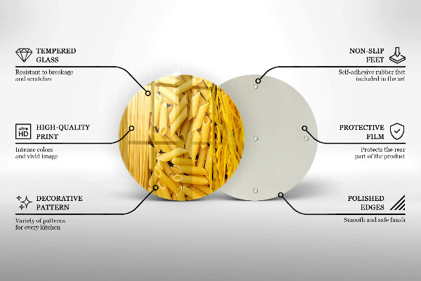 Üveg vágódeszka Tészta