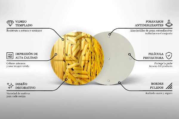 Üveg vágódeszka Tészta