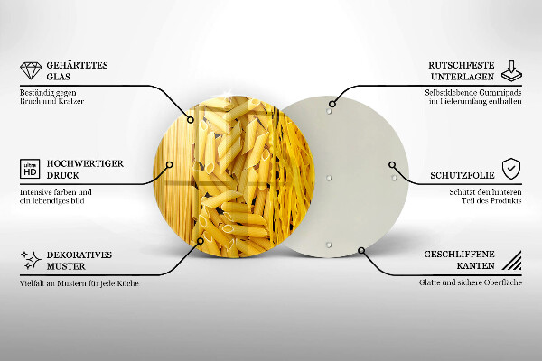 Üveg vágódeszka Tészta