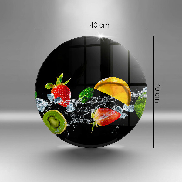 Üveg vágódeszka Gyümölcsök vízben