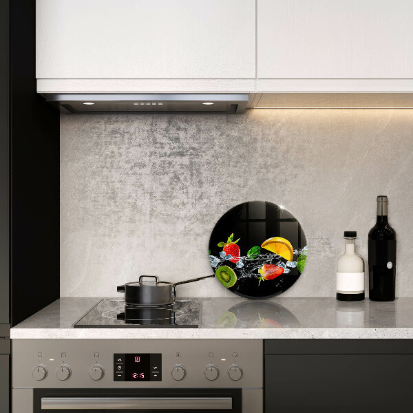 Üveg vágódeszka Gyümölcsök vízben