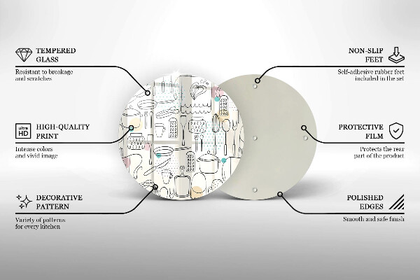 Üveg vágódeszka Konyhai kiegészítők