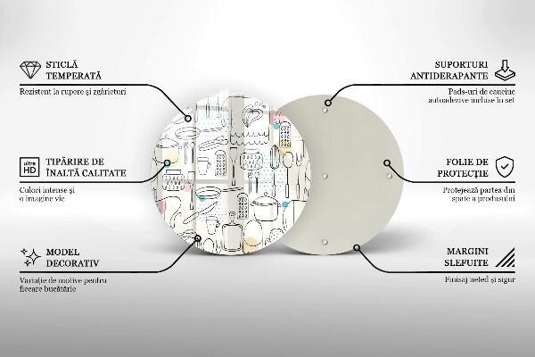 Üveg vágódeszka Konyhai kiegészítők