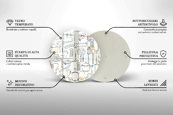 Üveg vágódeszka Konyhai kiegészítők