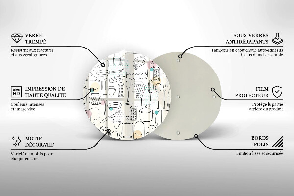 Üveg vágódeszka Konyhai kiegészítők