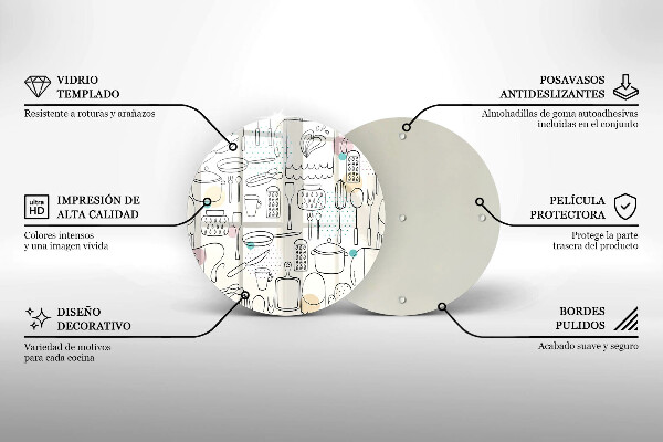 Üveg vágódeszka Konyhai kiegészítők