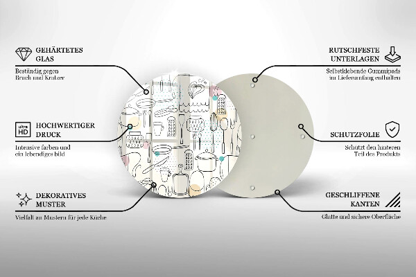 Üveg vágódeszka Konyhai kiegészítők