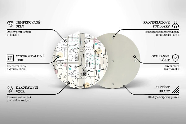 Üveg vágódeszka Konyhai kiegészítők