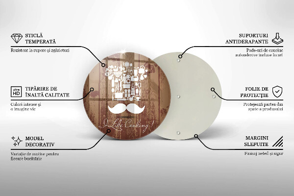 Üveg vágódeszka I like cooking