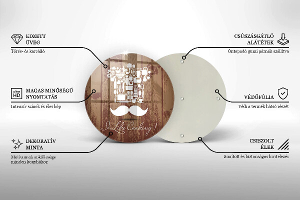 Üveg vágódeszka I like cooking