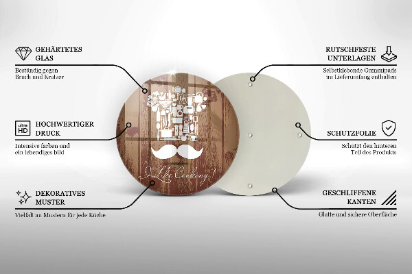 Üveg vágódeszka I like cooking