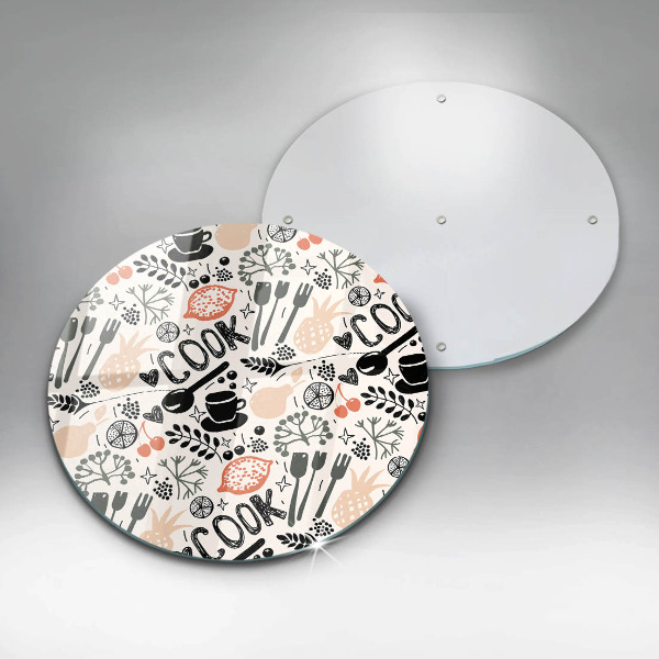 Üveg vágódeszka Rajzfilm konyhai motívum