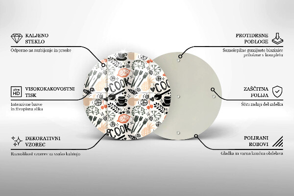 Üveg vágódeszka Rajzfilm konyhai motívum