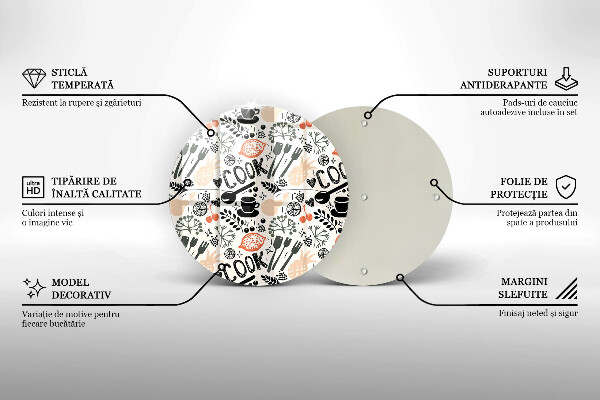 Üveg vágódeszka Rajzfilm konyhai motívum