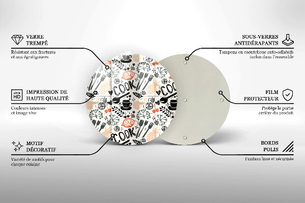 Üveg vágódeszka Rajzfilm konyhai motívum