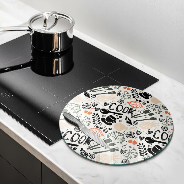 Üveg vágódeszka Rajzfilm konyhai motívum